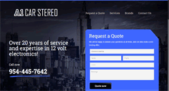 Desktop Screenshot of a1carstereo.com